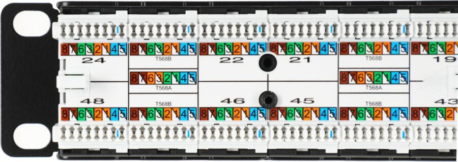 Патч-панель Hyperline PPHD-19-48-8P8C-C5E-110D 19" 1U 48xRJ45 кат.5e UTP — изображение 2