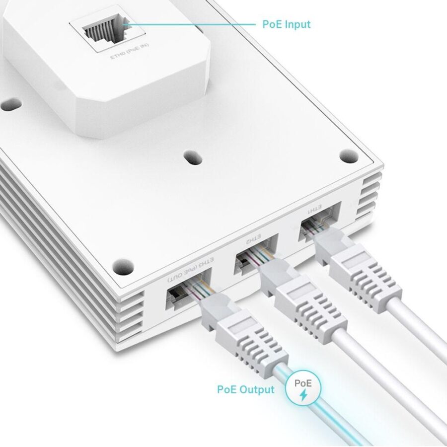 Точка доступа TP-Link EAP655-Wall AX3000 10/100/1000BASE-TX белый — изображение 4