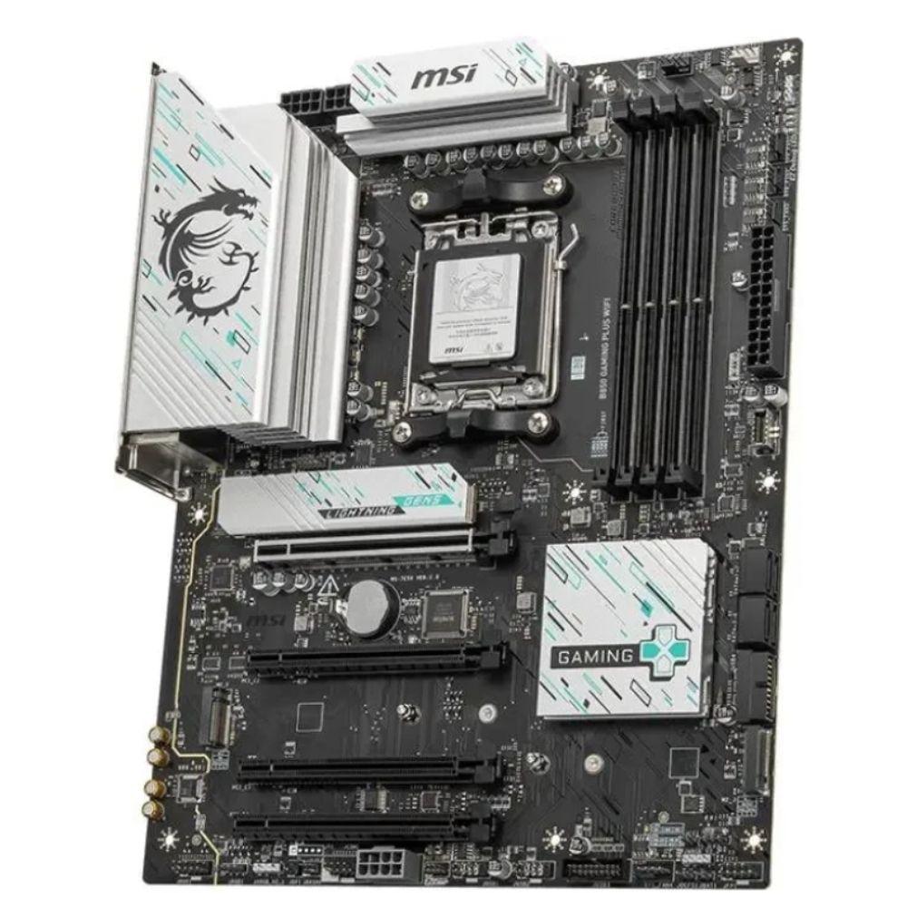 Материнская плата MSI B850 GAMING PLUS WIFI B850, AM5, 4*DDR5, 4*PCIEx16, 3*M.2, 3*TypeC, 1*USB3.2Gen2, 5*USB3.2Gen1, 8*USB2.0, 4*SATA3.0, 5G, DP, ATX, RTL — изображение 3