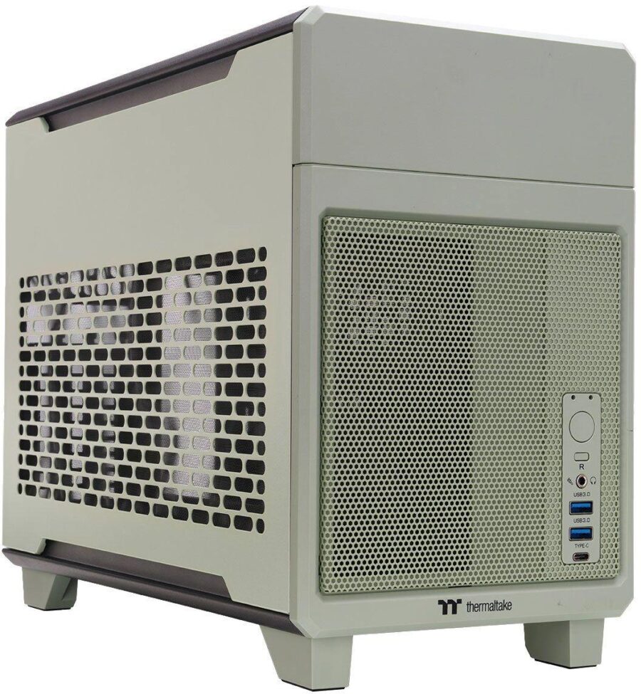 Корпус Thermaltake TR100 Matcha зеленый без БП miniITX 8x140mm 2x200mm 2xUSB3.0 audio bott PSU