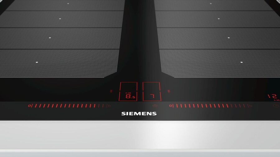 Встраиваемая электрическая варочная панель Siemens/ Индукционная,  5.1 x 59.2 x 52.2 см, индукция, таймер, черный, сенсорное управление, скошенный край — изображение 3