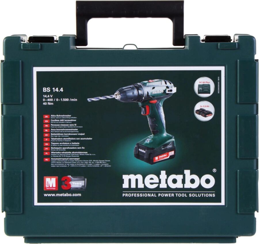 Дрель-шуруповерт Metabo BS 14.4 аккум. патрон:быстрозажимной (кейс в комплекте) (602206540) — изображение 4