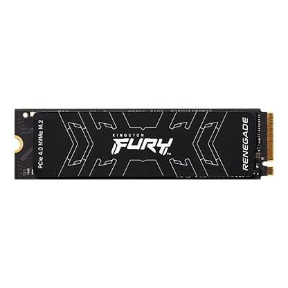 Твердотельный накопитель/ Kingston SSD Fury Renegade, 1000GB, M.2(22x80mm), NVMe, PCIe 4.0 x4, 3D TLC, R/W 7300/6000MB/s, IOPs 900 000/1 000 000, DRAM buffer 1024MB, TBW 1000, DWPD 0.55, with Heat Spreader (12 мес)