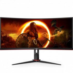 Купить Монитор 34" AOC CU34G2X Curved 3440x1440@144Hz VA LED 21:9 1ms 2*HDMI 2*DP 4*USB3.0 80M:1 178/178 300cd HAS Tilt Swivel Black-Red - 4D-14836395 из реестра по лучшей цене