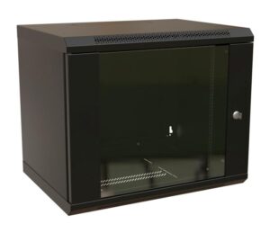 Купить Шкаф коммутационный WRline (WR-TW-1266-GP-RAL9004) настенный 12U 600x600мм пер.дв.стекл 2 бок.пан. направл.под винты 60кг черный 500мм 650мм IP20 сталь - 4D-13232883 из реестра по лучшей цене