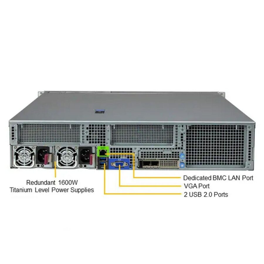 Платформа системного блока SuperMicro SYS-221H-TN24R 2U Hyper with 24 hot-swap 2.5" NVMe/SAS/SATA bays and 4 PCIe 5.0 x16 slots + up to 2 PCIe 5.0 x16 AIOM slots — изображение 3