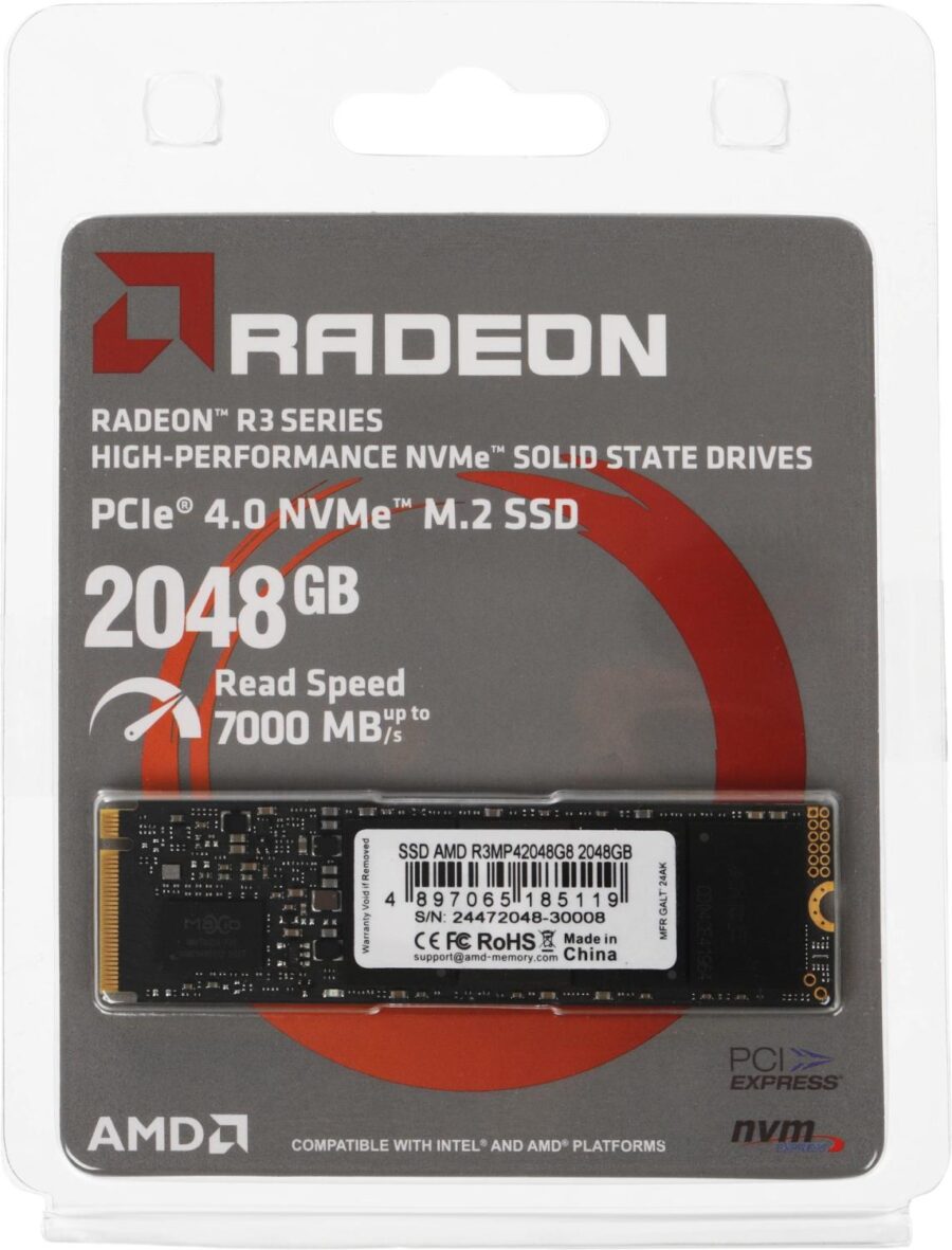 Накопитель SSD AMD PCIe 4.0 x4 2TB R3MP42048G8 Radeon M.2 2280 — изображение 4