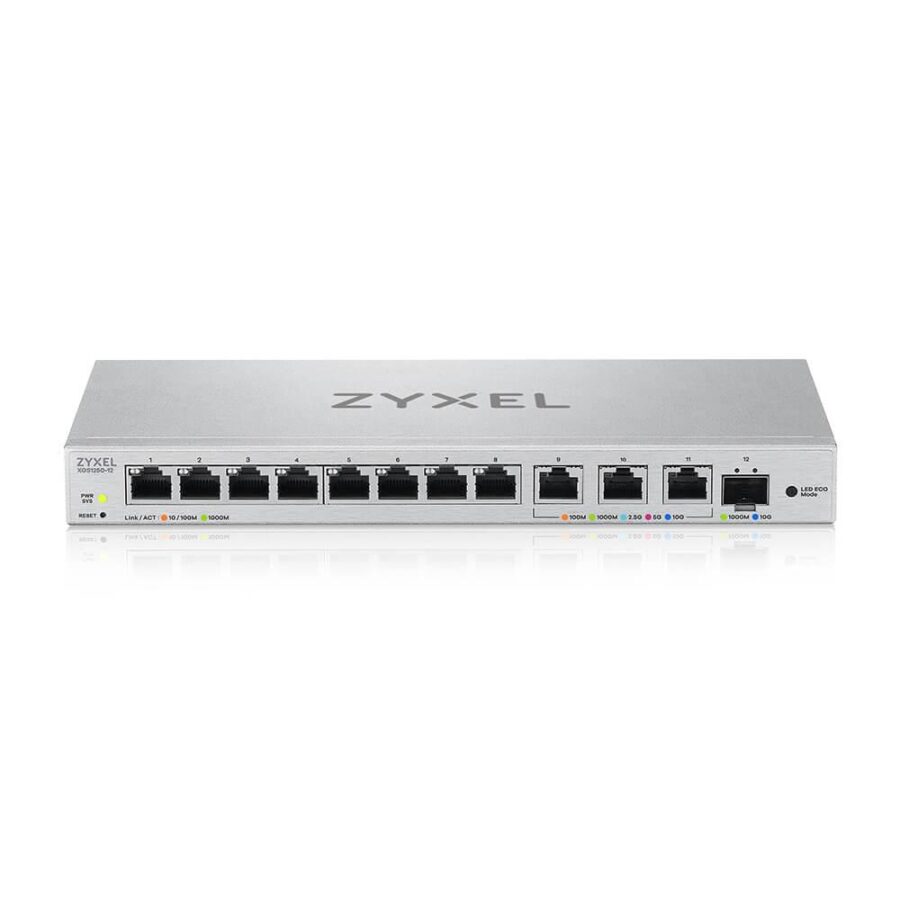 Коммутатор/ Zyxel XGS1250-12 Smart L2 switch , 8xGE, 3x1 / 2.5 / 5 / 10G, 1xSFP +, desktop — изображение 2
