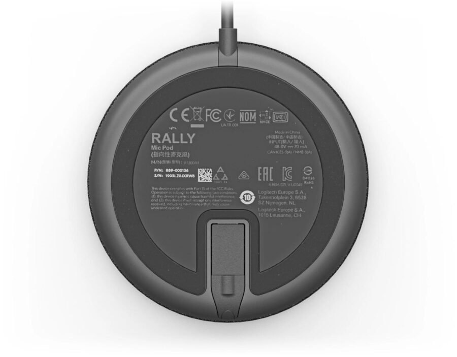 Микрофон проводной Logitech Mic Pod Black 2.95м черный — изображение 4
