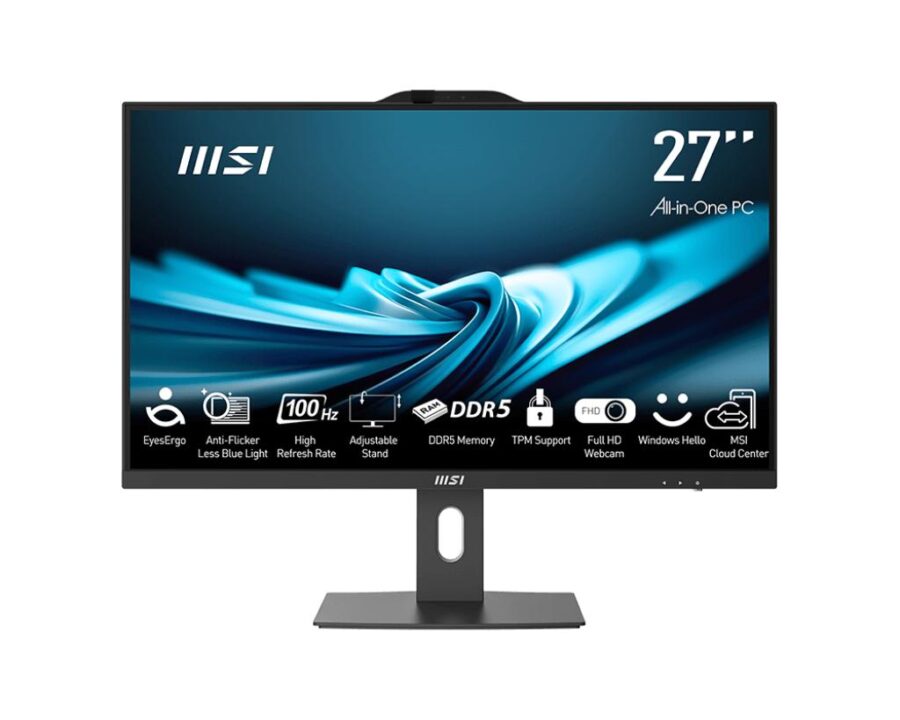 Моноблок/ MSI PRO AP272P 14M   27"(1920x1080 (матовый) IPS)/Intel Core i7 14700(2.1Ghz)/16384Mb/512PCISSDGb/noDVD/Int:Intel UHD Graphics 770/Cam/BT/WiFi/-/war 1y/4.63kg/Black/Win11Pro + Wireless KB+M