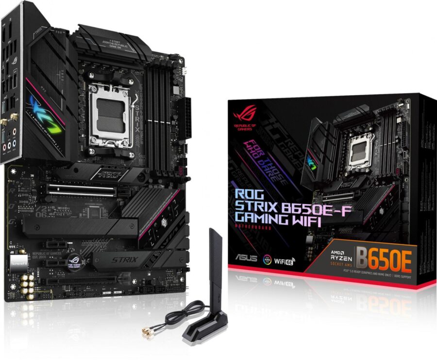 Материнская плата Asus ROG STRIX B650E-F GAMING WIFI SocketAM5 AMD B650 4xDDR5 ATX AC`97 8ch(7.1) 2.5Gg RAID+HDMI+DP — изображение 2