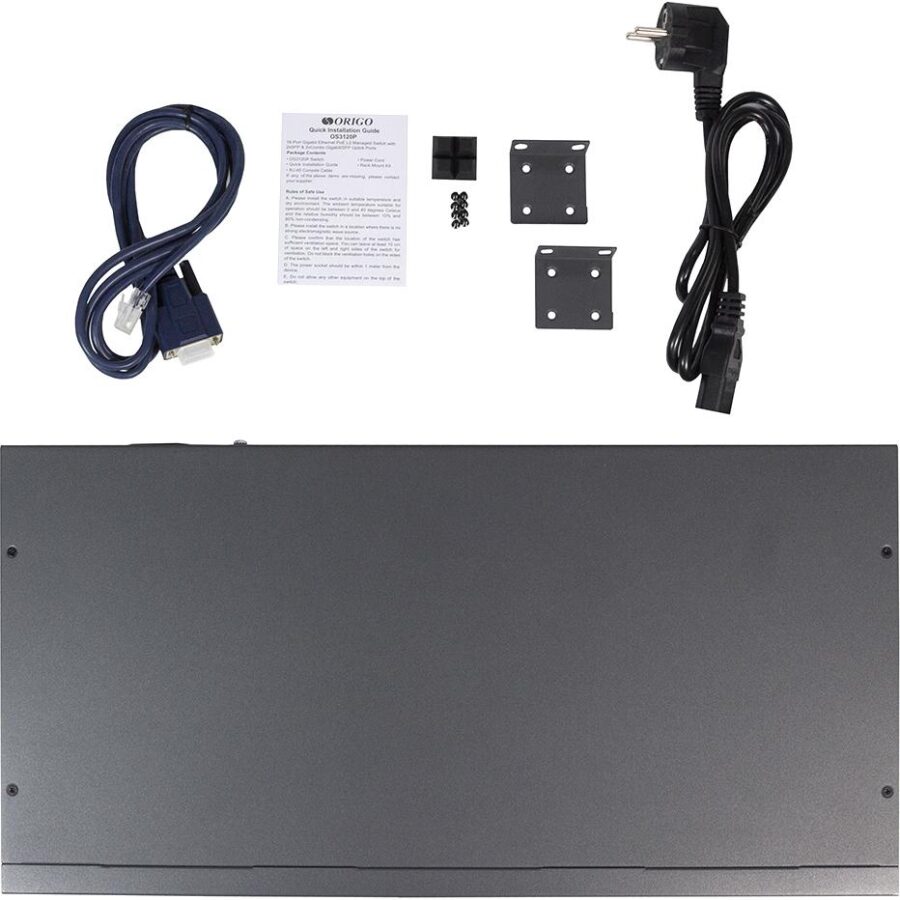 Коммутатор/ Managed L2 Switch 16x1000Base-T PoE, 2x1000Base-X SFP, 2xCombo 1000Base-T/SFP, PoE Budget 250W, RJ45 Console, 19" w/brackets — изображение 4