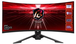 Купить Монитор ASROCK 34" PG34WQ15R3A VA Curved 3440x1440 1 ms MPRT 550 cd 165Hz HDR 400 VESA Tilt HDMI*2 DP Type C black - 4D-15285904 из реестра по лучшей цене