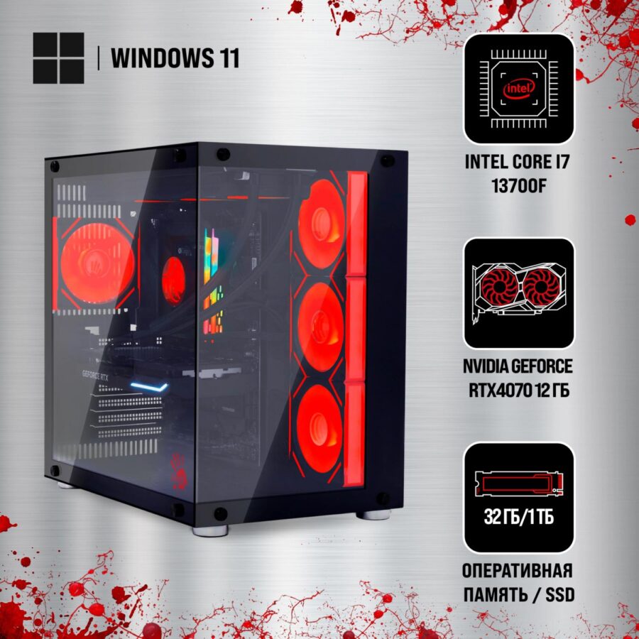 ПК Bloody BD-PC CZ79C3 MT i7 13700F (2.1) 32Gb SSD1Tb RTX4070Ti Super 16Gb Windows 11 Home 64 GbitEth 850W черный (2086015) — изображение 2