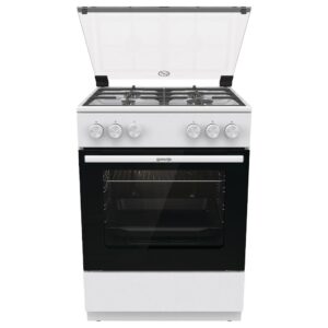 Купить Газовая плита Gorenje/ Газовая плита Gorenje, автоматический электроподжиг варочной поверхности и духовки, чугунные решетки, цвет белый - 4D-15528602 из реестра по лучшей цене