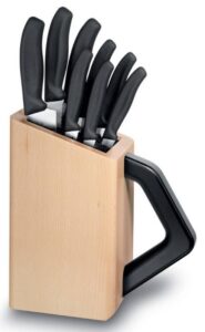 Купить Набор ножей кухон. Victorinox Swiss Classic Cutlery Block, 8 pieces 6.7173.8 (6.7173.8) компл.:8предм. с подставкой черный подар.коробка - 4D-13479961 из реестра по лучшей цене