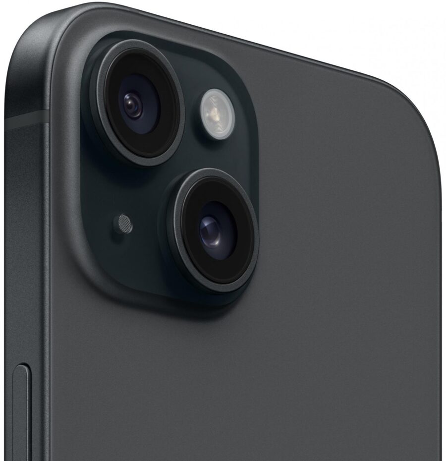 Смартфон Apple A3090 iPhone 15 128Gb черный моноблок 3G 4G 1Sim 6.1" 1179x2556 iOS 17 48Mpix 802.11 a/b/g/n/ac/ax NFC GPS GSM900/1800 TouchSc Protect — изображение 3