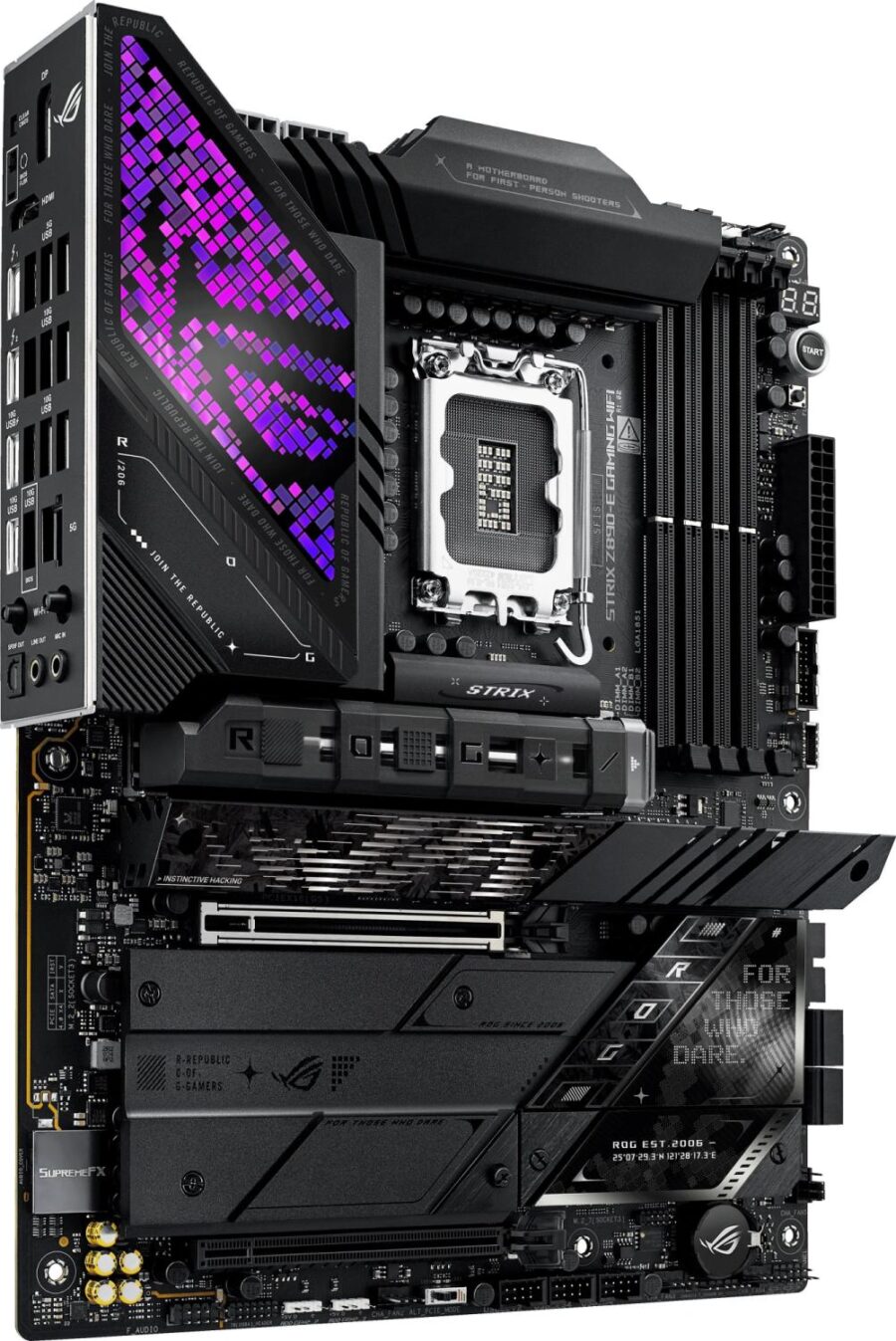 Материнская плата Asus ROG STRIX Z890-E GAMING WIFI Soc-1851 Intel Z890 4xDDR5 ATX AC`97 8ch(7.1) 5Gigabit RAID+HDMI+DP — изображение 3