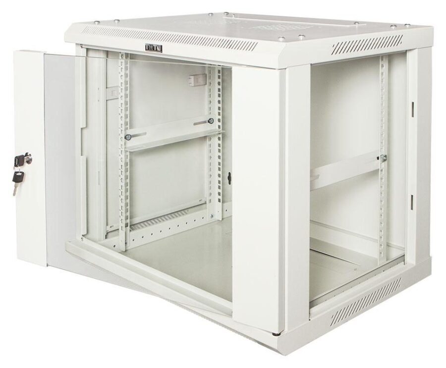 Шкаф коммутационный Lanmaster (TWT-CBWPG-6U-6X6-GY) настенный 6U 600x600мм пер.дв.стекл 60кг серый 500мм 368мм IP20 сталь — изображение 2