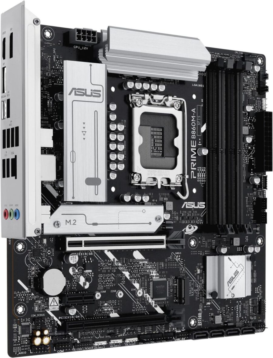 Материнская плата Asus PRIME B860M-A-CSM Soc-1851 Intel B860 4xDDR5 mATX AC`97 8ch(7.1) 2.5Gg RAID+HDMI+DP — изображение 3