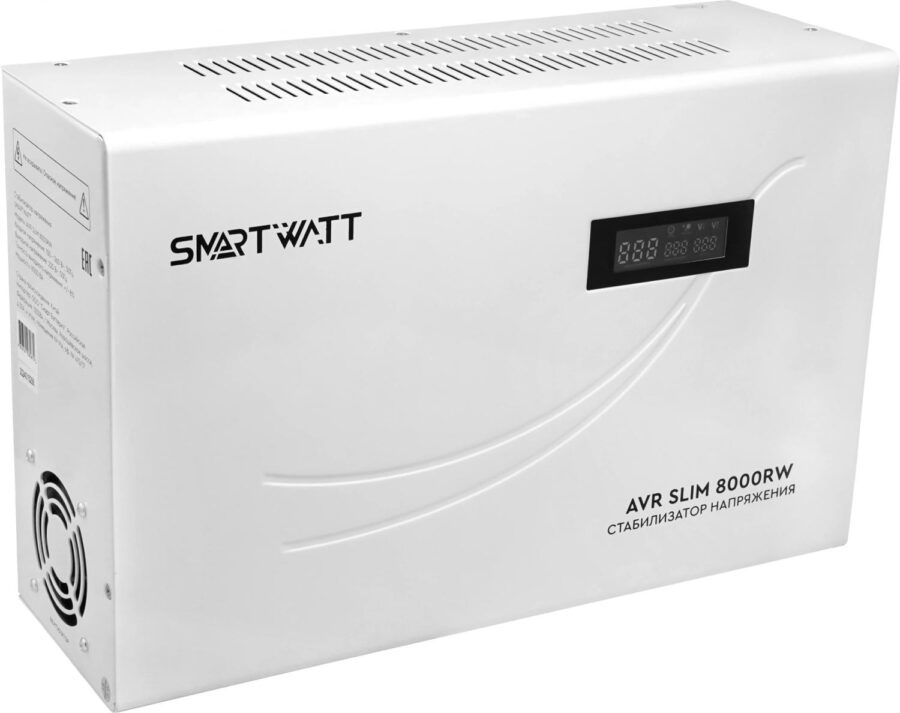 Стабилизатор напряжения Smartwatt AVR Slim 8000RW 8000ВА белый — изображение 4