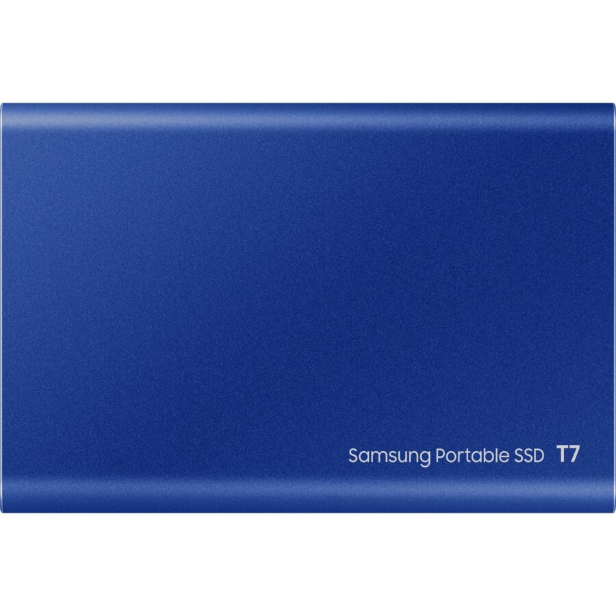 Внешние HDD и SSD/ Samsung External SSD T7, 1000GB, Type-C, USB 3.2 Gen2, R/W 1050/1000MB/s, 85x57x8mm, Indigo Blue (12 мес.) — изображение 4