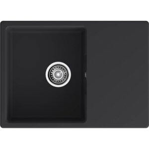 Купить Кухонная мойка GRANFEST URBAN 668L black 1-чаша+крыло 680*490мм, монтаж: врезной, материал: кварц, цвет: черный - 4D-15575171 из реестра по лучшей цене