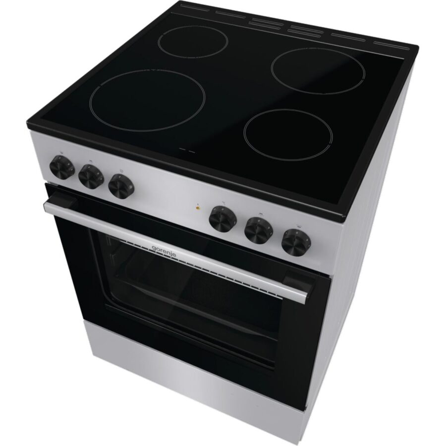 Плита GORENJE/ Тип плиты: электрическая, Тип варочной поверхности: стеклокерамическая, Цвет: серый, Ширина, см: 60 — изображение 3