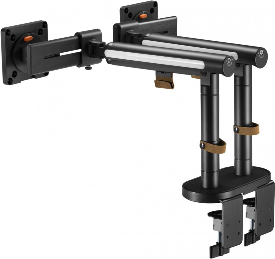 Кронштейн для мониторов Ultramounts UM727B черный 17"-32" макс.9кг крепление к столешнице поворот и наклон — изображение 3