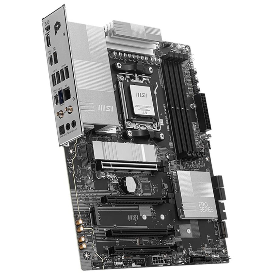 Материнская плата MSI PRO B850-P WIFI B850, AM5, 4*DDR5, 4*PCIEx16, 3*M.2, 3*TypeC, 1*USB3.2Gen2, 5*USB3.2Gen1, 8*USB2.0, 4*SATA3.0, 5G, HDMI, ATX, RTL — изображение 4