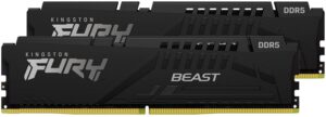 Купить Память оперативная/ Kingston 64GB 6000MT/s DDR5 CL36 DIMM (Kit of 2) FURY Beast Black EXPO - 4D-14786345 из реестра по лучшей цене