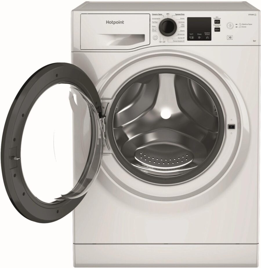 Стиральная машина Hotpoint NSS 6015 K V RU класс: A загр.фронтальная макс.:6кг белый — изображение 3