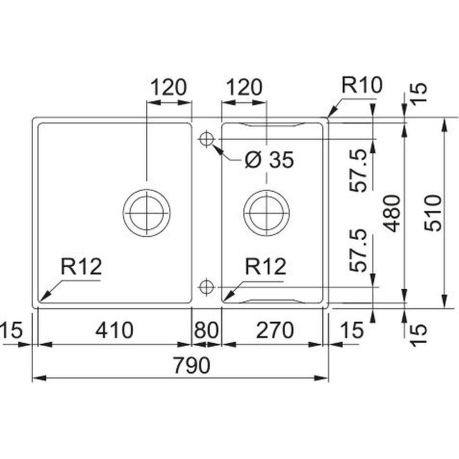 Мойка Franke BWX 220-41-27/ Best, Серия BOX CENTER, Мойка BWX 220-41-27, оборотная, аксессуары в комплекте, монтаж вровень или на столешницу — изображение 4