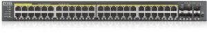 Купить Коммутатор/ ZYXEL NebulaFlex Pro GS2220-50HP Hybrid L2 PoE+ Switch, 19 "rack, 44xGE PoE +, 4xCombo (SFP / RJ-45 PoE+), 2xSFP, 375W PoE Budget, Standalone / Cloud Management - 4D-11172307 из реестра по лучшей цене