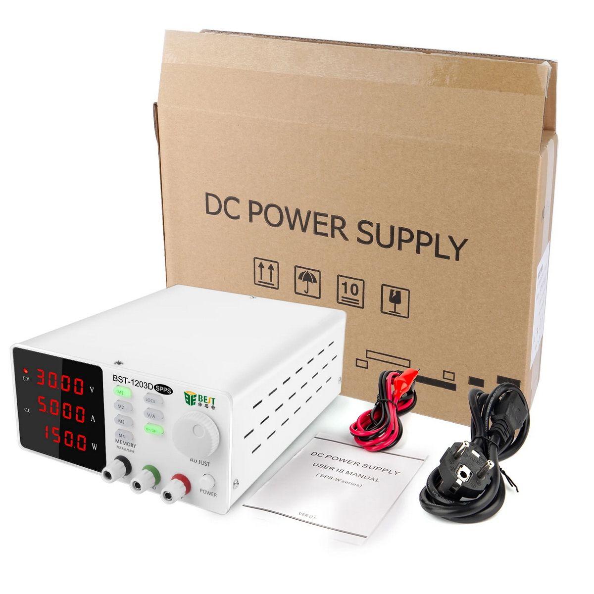 Лабораторный источник питания BST-1203D 120В, 3А, цифровой дисплей, 1 канал — изображение 3