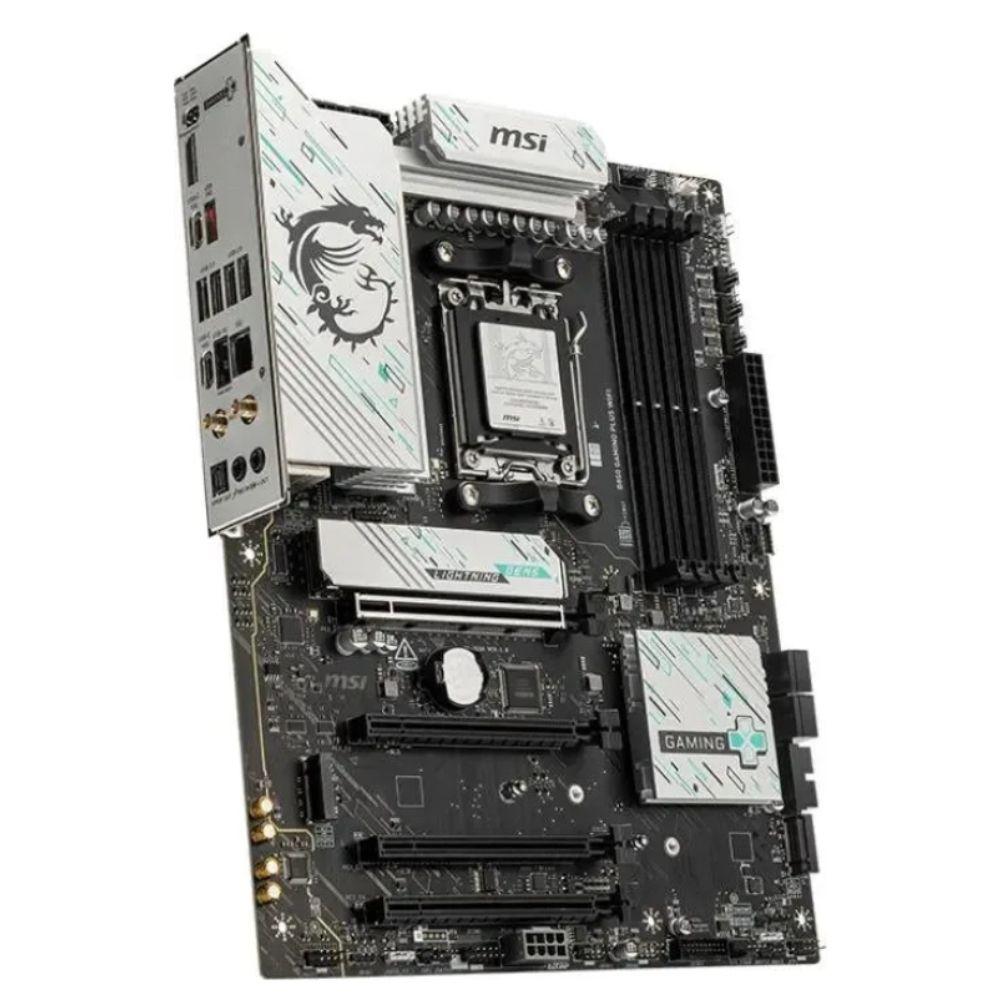 Материнская плата MSI B850 GAMING PLUS WIFI B850, AM5, 4*DDR5, 4*PCIEx16, 3*M.2, 3*TypeC, 1*USB3.2Gen2, 5*USB3.2Gen1, 8*USB2.0, 4*SATA3.0, 5G, DP, ATX, RTL — изображение 2