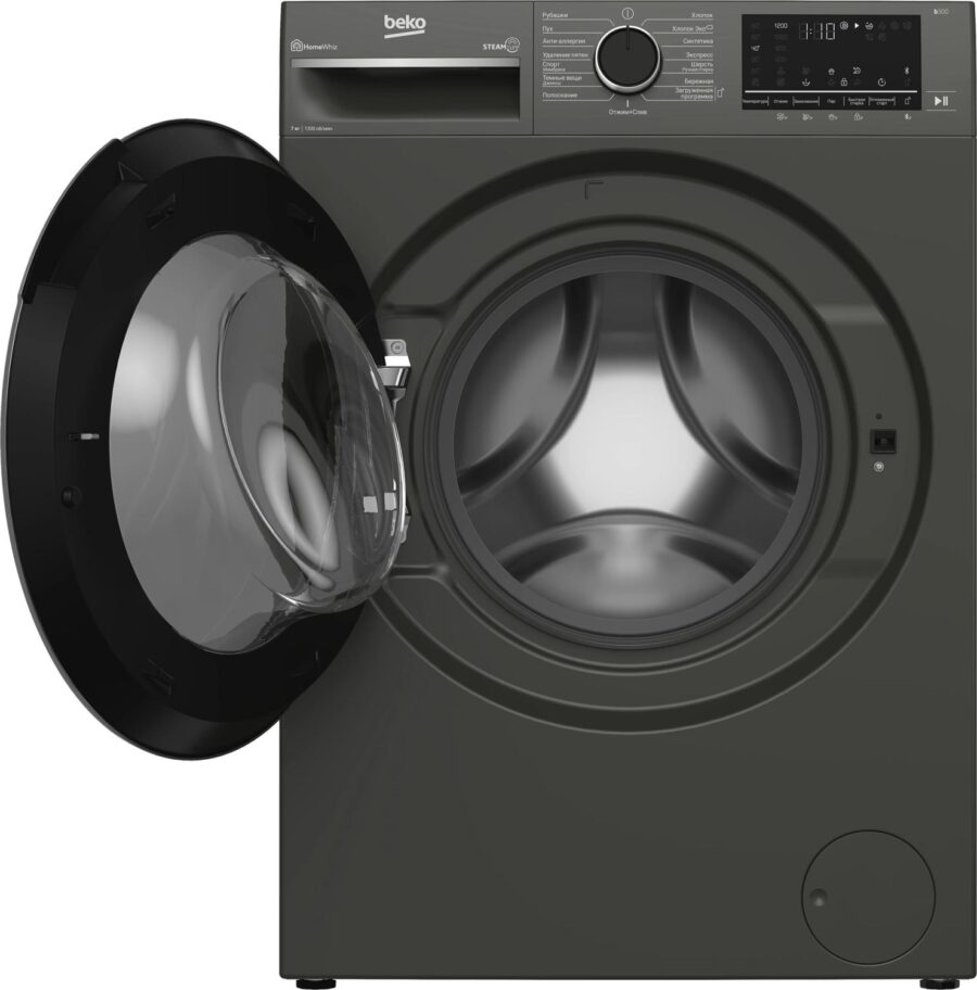 Стиральная машина Beko Beyond B3WFR572AB класс: A загр.фронтальная макс.:7кг антрацит инвертер — изображение 2
