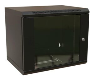 Купить Шкаф коммутационный WRline (WR-TW-1566-GP-RAL9004) настенный 15U 600x600мм пер.дв.стекл 2 бок.пан. направл.под винты 60кг черный 520мм 775мм IP20 сталь - 4D-13232881 из реестра по лучшей цене