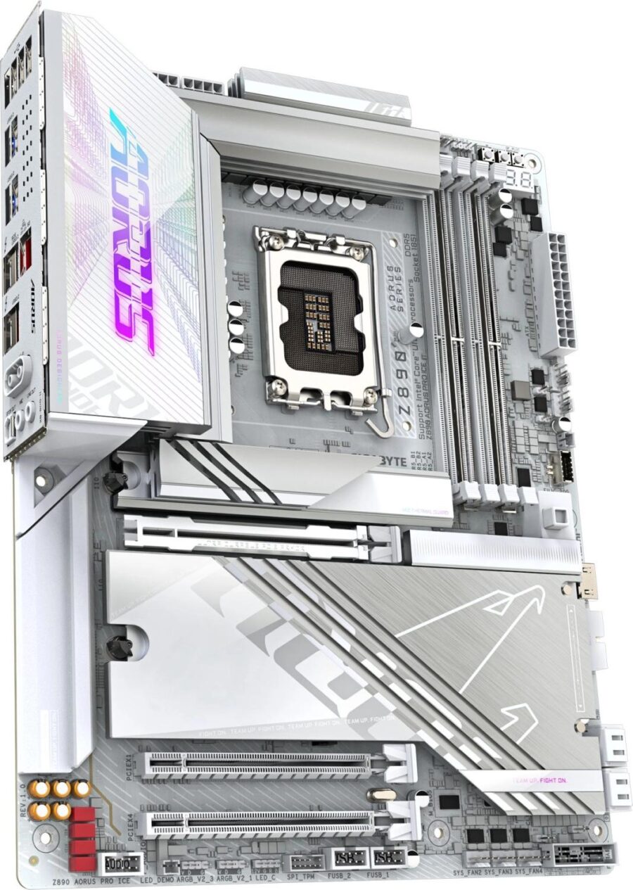Материнская плата Gigabyte Z890 AORUS PRO ICE Soc-1851 Intel Z890 4xDDR5 ATX AC`97 8ch(7.1) 5Gigabit RAID — изображение 2