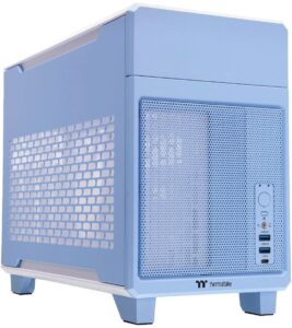 Купить Корпус Thermaltake TR100 Hydrangea голубой без БП miniITX 8x140mm 2x200mm 2xUSB3.0 audio bott PSU - 4D-15716908 из реестра по лучшей цене