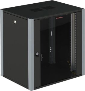 Купить Шкаф коммутационный Sysmatrix (WP 6312.910) настенный 12U 600x350мм пер.дв.стекл 2 бок.пан. 60кг черный 200мм 20кг 585мм IP20 металл - 4D-15246079 из реестра по лучшей цене