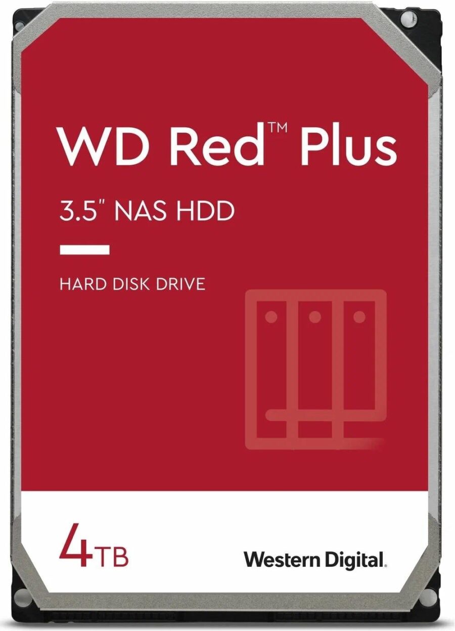 Жесткий диск/ HDD WD SATA3 4Tb NAS Red Plus 5400 256Mb 1 year warranty