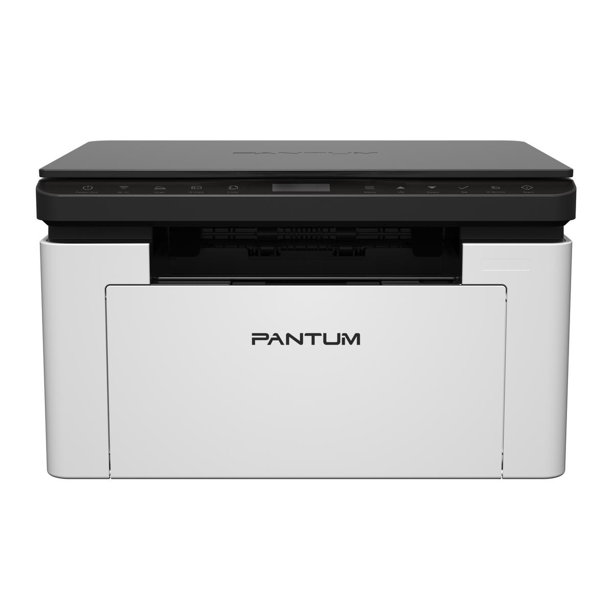 Pantum BM1800W A4, МФУ, лазерный, черно-белый, 18 стр/мин, 600x600dpi, 800МГц, 128Мб, WiFi/USB, 700стр/картридж, белый корпус (картридж TL-C2318H)(BМ1800W)