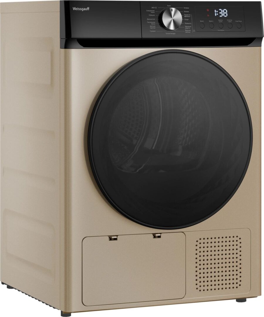 Сушильная машина Weissgauff WD 6010 Heat Pump кл.энер.:A++ макс.загр.:10кг золотистый (434771) — изображение 4