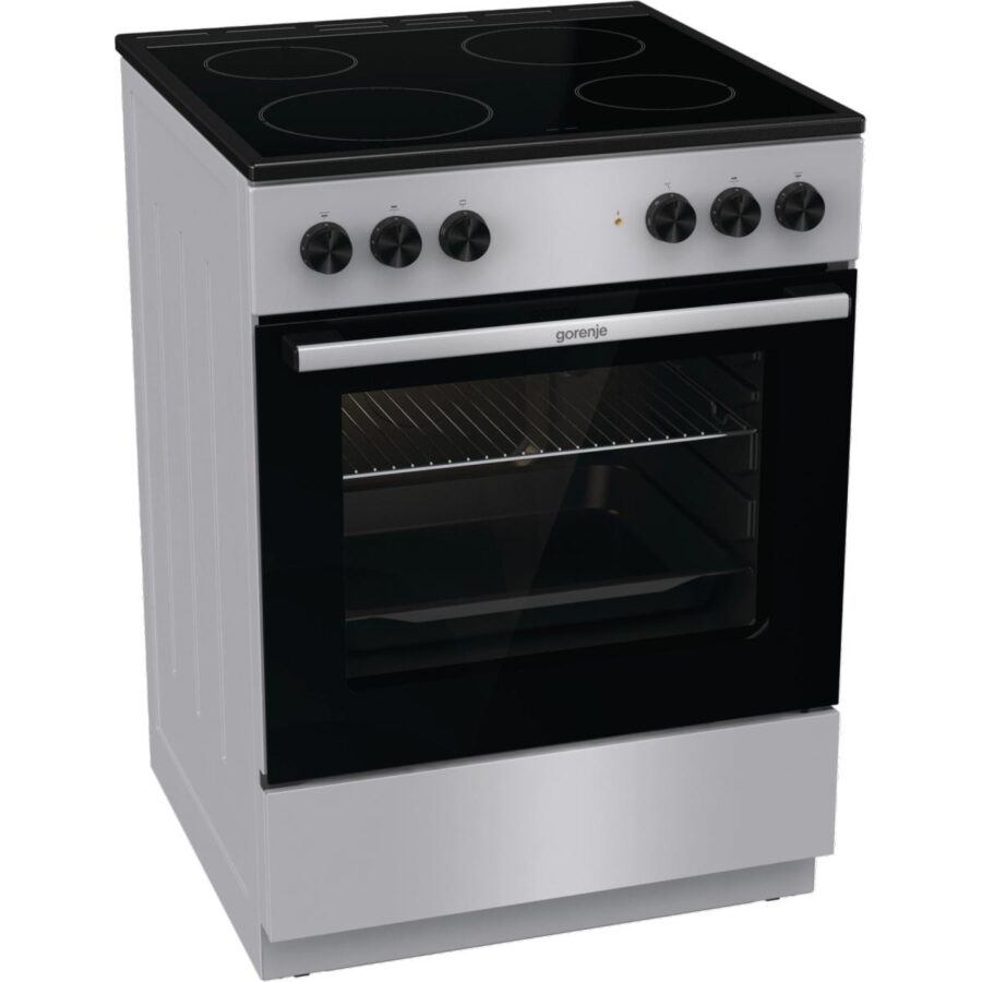 Плита GORENJE/ Тип плиты: электрическая, Тип варочной поверхности: стеклокерамическая, Цвет: серый, Ширина, см: 60 — изображение 2