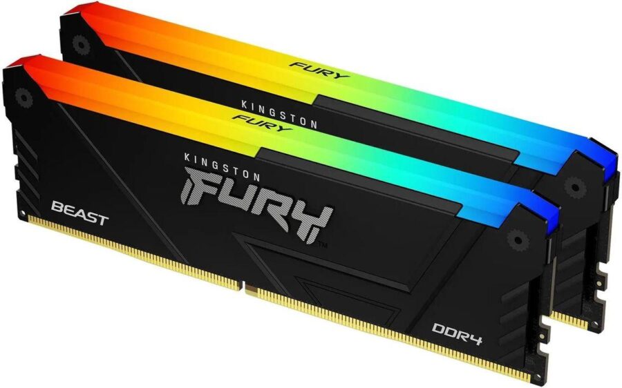 Память оперативная/ Kingston 64GB 3200MT/s DDR4 CL16 DIMM (Kit of 2) FURY Beast RGB — изображение 2