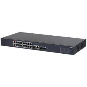 Купить Коммутатор DAHUA 16-портовый гигабитный PoE коммутатор с функцией облачного управления Порты: 16 RJ45 10/100/1000Мбит/с (PoE/PoE+/Hi-PoE),  2 RJ45 10/100/1000Мбит/с (uplink), 2 SFP 1000Мбит/с (uplink); мощность - 4D-15255049 из реестра по лучшей цене
