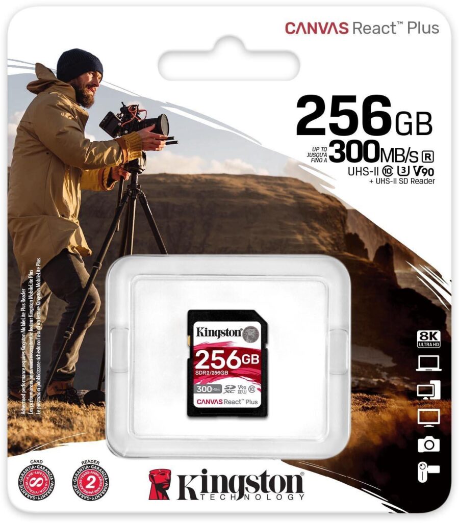 Флеш карта SDXC 256GB Kingston SDR2/256GB Canvas React Plus w/o adapter — изображение 3
