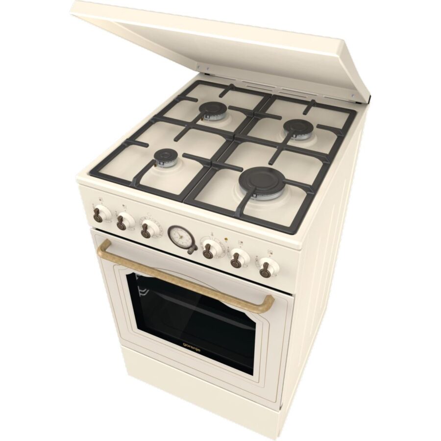 Плита GORENJE/ Тип плиты: комбинированная, Тип варочной поверхности: газовая, Цвет: бежевый, Гриль: Есть, Ширина, см: 50 — изображение 3