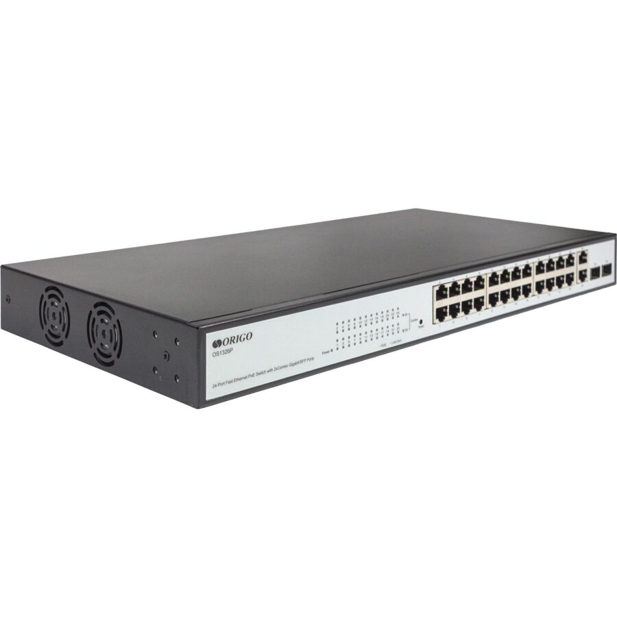 Коммутатор/ Smart Managed Switch 24x100Base-TX PoE, 2xCombo 1000Base-T/SFP, PoE Budget 280W, 19" w/brackets — изображение 2
